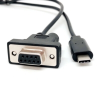 VGA DB 9 Pin 母頭 轉 DC 3.5x1.3 插口 轉 USB 2.0 Type C