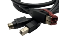 Powered USB 24V 轉 USB B公頭 + Power DIN 3 Pin