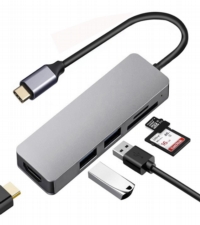 USB 集線器- USB Type C 接 HDMI + USB 3.0 + USB 2.0 + SD + TF