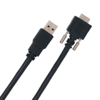 USB 3.0 A公頭 轉 Micro USB B帶鎖型線材