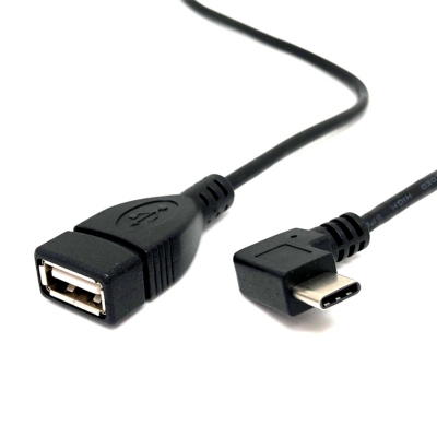 USB A母頭 轉 Type C 90度 (OTG) 線材