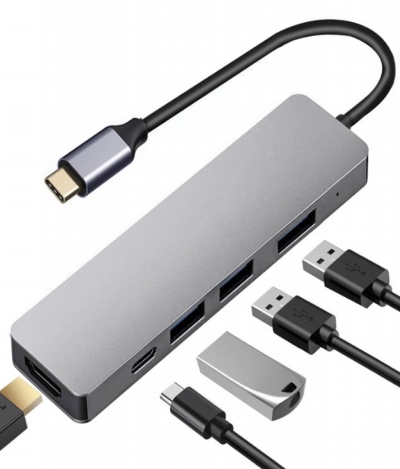 USB 集線器- USB Type C 接 HDMI + USB 3.0 + USB 2.0 x 2 + USB PowerDelivery快充