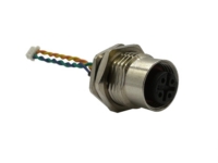 防水連接器 M12 4 Pin 母頭 轉 MX1.25 4 Pin 防水連接器 M12 4 Pin 母頭 轉 MX1.25 4 Pin