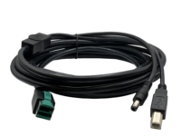 Powered USB 12V 轉 USB B公頭 + DC5525 插頭 Powered USB 12V 轉 USB B公頭 + DC5525 插頭