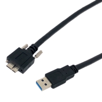 USB 3.0 A公頭 轉 Micro USB B帶鎖型線材