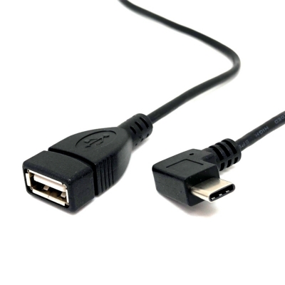 USB 2.0 AF to USB 3.1 90 Degree Type C (OTG)