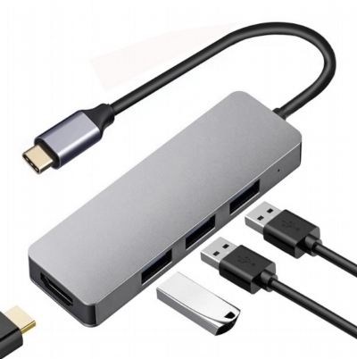 USB 集線器 - USB Type C 接 HDMI + USB 3.0 + USB 2.0 x 2