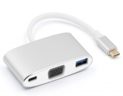 USB 集線器 - USB Type C 接 VGA + USB 3.0 + USB PowerDelivery快充