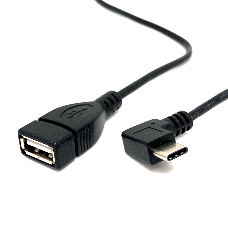 USB A母頭 轉 Type C 90度 (OTG) 線材 USB A母頭 轉 Type C 90度 (OTG) 線材