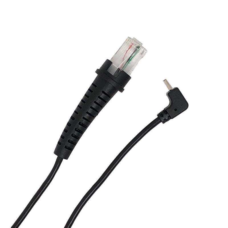 RJ50 10P10C 轉 90度Micro USB A公頭線材 RJ50 10P10C 轉 90度Micro USB A公頭線材