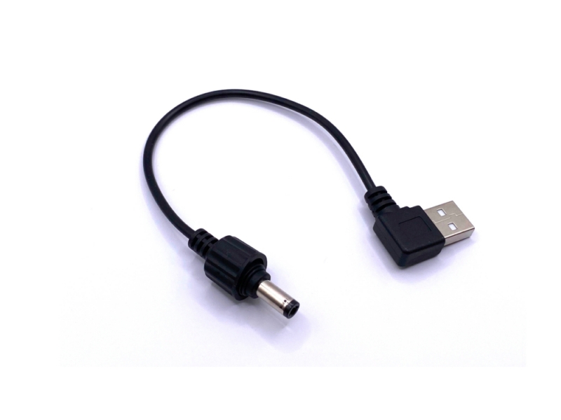 直流電源線 - DC5525 接頭 轉 USB 90度 A公頭 直流電源線 - DC5525 接頭 轉 USB 90度 A公頭