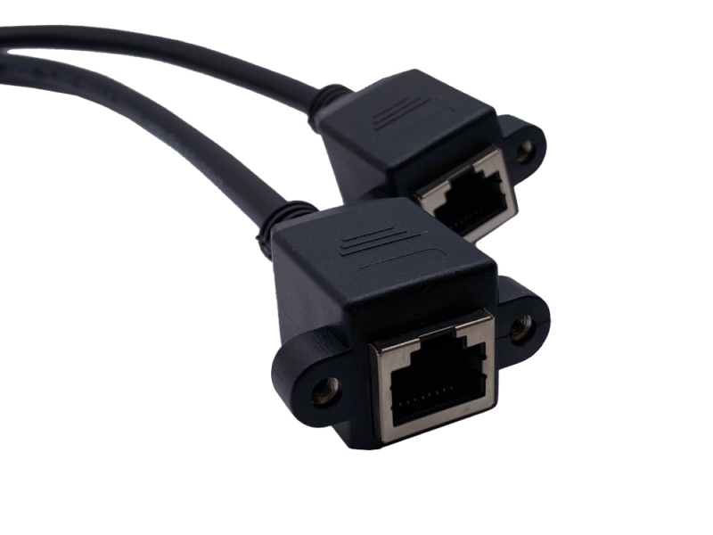 PHD2.0 2x9 Pin 轉 2x RJ45 8P8C 接口 線材 PHD2.0 2x9 Pin 轉 2x RJ45 8P8C 接口 線材