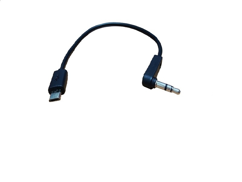 音源線 - 3.5mm 90度接頭 轉 Micro USB 音源線 - 3.5mm 90度接頭 轉 Micro USB
