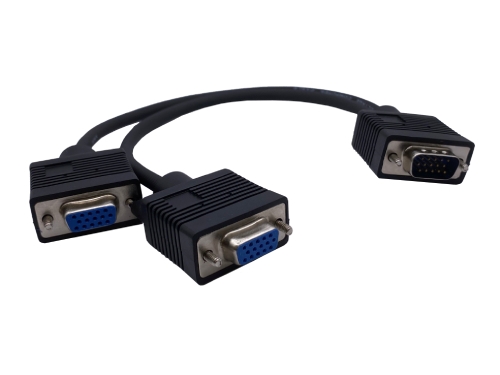 VGA HDB 15 Pin 公頭 轉 2 x HDB 15 Pin 母頭 線材 VGA HDB 15 Pin 公頭 轉 2 x HDB 15 Pin 母頭 線材