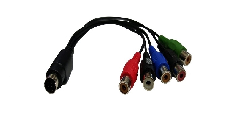 Mini DIN 8 Pin 轉 5xRCA Mini DIN 8 Pin 轉 5xRCA