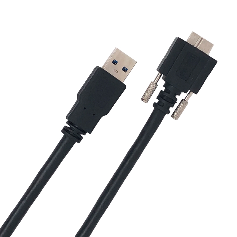 USB 3.0 A公頭 轉 Micro USB B帶鎖型線材 USB 3.0 A公頭 轉 Micro USB B帶鎖型線材