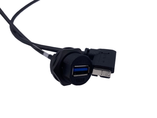 防水連接線 USB 3.0 A 母頭 轉 90度 Micro USB 3.0 B 公頭 防水連接線 USB 3.0 A 母頭 轉 90度 Micro USB 3.0 B 公頭