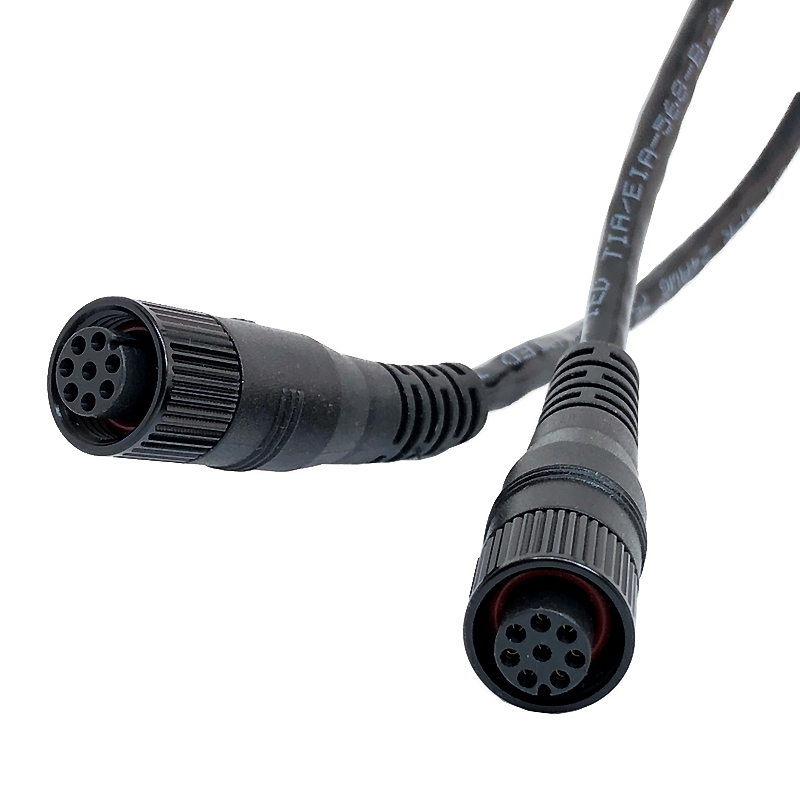 防水連接線 M12 8 Pin 母頭 轉 M12 8 Pin 母頭